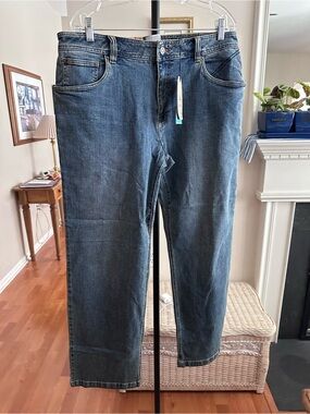 Prana Men's Straight-Leg Organic Cotton Blue Jeans